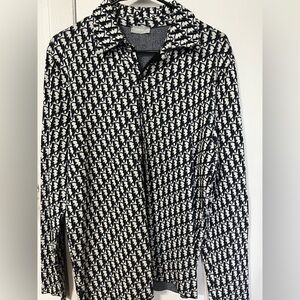 Dior Black and White Patterned Dress Shirt